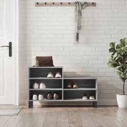 Armoire à chaussures Sonoma gris 102x36x60 cm Bois d'ingénierie 