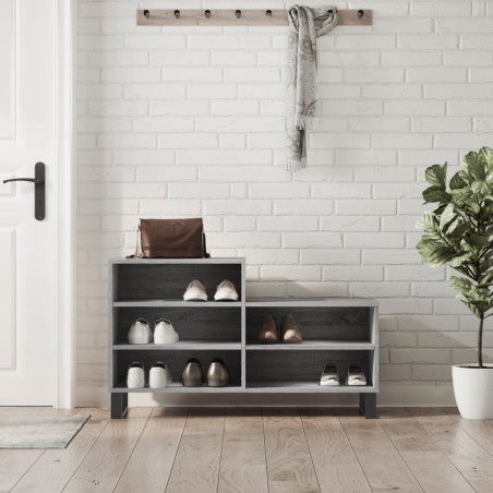 Armoire à chaussures Sonoma gris 102x36x60 cm Bois d'ingénierie 