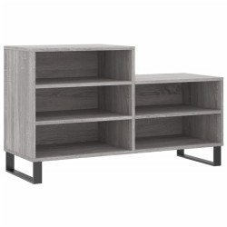 Armoire à chaussures Sonoma gris 102x36x60 cm Bois d'ingénierie 