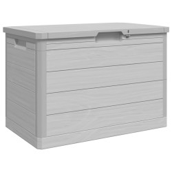 Boîte à coussins d'extérieur gris 77,5x44,5x53 cm polypropylène 
