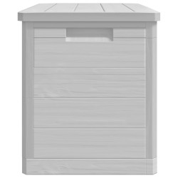 Boîte à coussins d'extérieur gris 77,5x44,5x53 cm polypropylène 