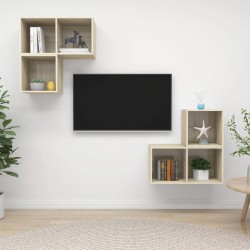 Ensemble de meubles TV 4 pcs Chêne sonoma Bois d'ingénierie 