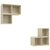 Ensemble de meubles TV 4 pcs Chêne sonoma Bois d'ingénierie 