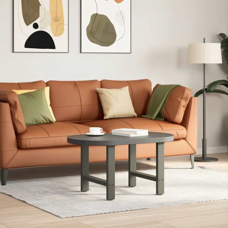 Pieds de table basse Anthracite 2 pièces 50 x (42-43) cm Acier 
