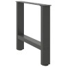 Pieds de table basse Anthracite 2 pièces 50 x (42-43) cm Acier 