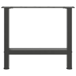 Pieds de table basse Anthracite 2 pièces 50 x (42-43) cm Acier 