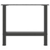Pieds de table basse Anthracite 2 pièces 50 x (42-43) cm Acier 