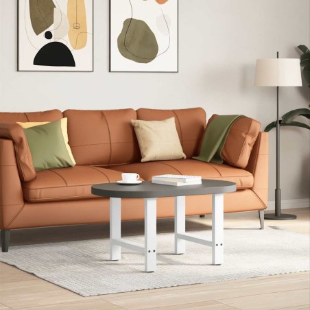 Pieds de table basse Blanc 2 pièces 50 x (42-43) cm Acier 