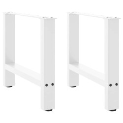 Pieds de table basse Blanc 2 pièces 50 x (42-43) cm Acier 