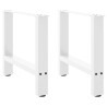 Pieds de table basse Blanc 2 pièces 50 x (42-43) cm Acier 