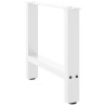 Pieds de table basse Blanc 2 pièces 50 x (42-43) cm Acier 
