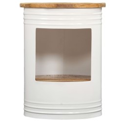 Table basse 43x55 cm Bois de manguier solide 