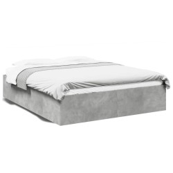 Cadre de lit sans matelas gris béton 150x200 cm 