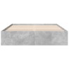 Cadre de lit sans matelas gris béton 150x200 cm 