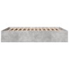 Cadre de lit sans matelas gris béton 150x200 cm 