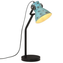Lampe de bureau 25 W bleu délavé 17x17x60 cm E27 