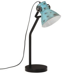 Lampe de bureau 25 W bleu délavé 17x17x60 cm E27 