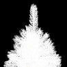 Arbre de Noël artificiel pré-éclairé et boules blanc 180 cm 