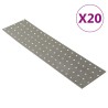 Plaques perforées 20 pcs 2 mm 400x100 mm acier galvanisé 