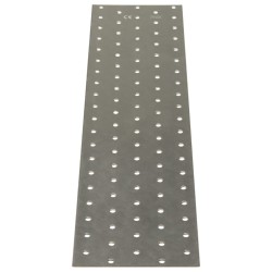Plaques perforées 20 pcs 2 mm 400x100 mm acier galvanisé 