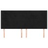 Tête de lit avec oreilles Noir 163x16x118/128 cm Velours 