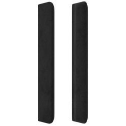 Tête de lit avec oreilles Noir 163x16x118/128 cm Velours 