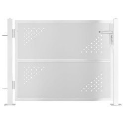 Portail de jardin 100x75 cm acier inoxydable 