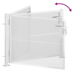 Portail de jardin 100x75 cm acier inoxydable 