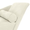 Chaise longue avec coussins crème velours 