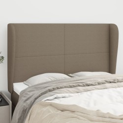 Tête de lit avec oreilles Taupe 147x23x118/128 cm Tissu 