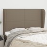 Tête de lit avec oreilles Taupe 147x23x118/128 cm Tissu 