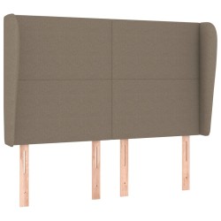 Tête de lit avec oreilles Taupe 147x23x118/128 cm Tissu 