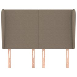 Tête de lit avec oreilles Taupe 147x23x118/128 cm Tissu 