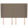 Tête de lit avec oreilles Taupe 147x23x118/128 cm Tissu 