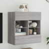 Meuble TV mural avec lumières LED sonoma gris 58,5x30x60,5 cm 