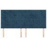 Têtes de lit 4 pcs Bleu foncé 90x5x78/88 cm Velours 