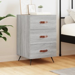 Table de chevet sonoma gris 40x40x66 cm bois d'ingénierie 