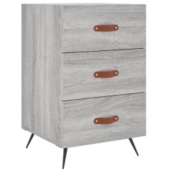 Table de chevet sonoma gris 40x40x66 cm bois d'ingénierie 