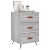 Table de chevet sonoma gris 40x40x66 cm bois d'ingénierie 