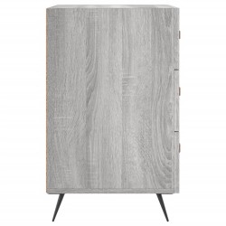 Table de chevet sonoma gris 40x40x66 cm bois d'ingénierie 