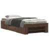 Cadre de lit sans matelas chêne marron 75x190cm bois ingénierie 