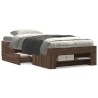 Cadre de lit sans matelas chêne marron 75x190cm bois ingénierie 