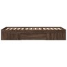 Cadre de lit sans matelas chêne marron 75x190cm bois ingénierie 