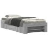 Cadre de lit sans matelas sonoma gris 75x190 cm 