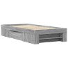 Cadre de lit sans matelas sonoma gris 75x190 cm 