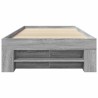 Cadre de lit sans matelas sonoma gris 75x190 cm 