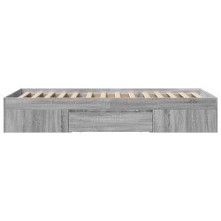 Cadre de lit sans matelas sonoma gris 75x190 cm 