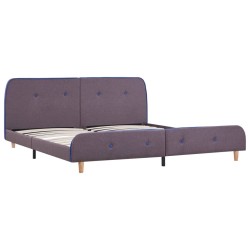 Cadre de lit sans matelas taupe tissu 180x200 cm 