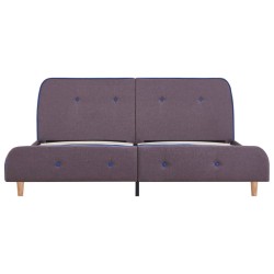 Cadre de lit sans matelas taupe tissu 180x200 cm 