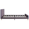 Cadre de lit sans matelas taupe tissu 180x200 cm 